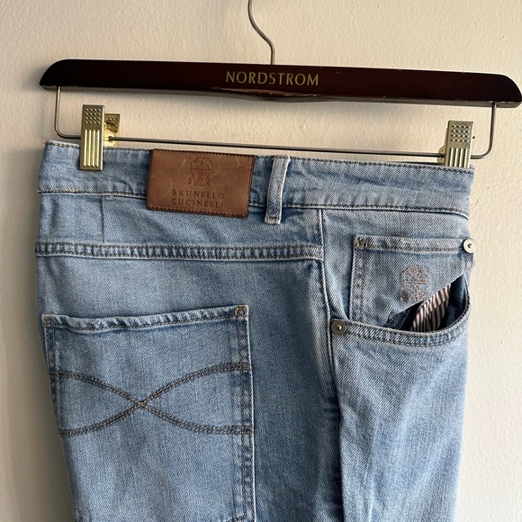 Brunello Cucinelli Light Blue Tapered Denim - Picture 8 of 10